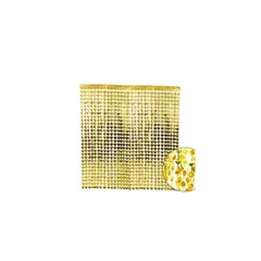 GENERICO - Cortina MetalicaCircular Dorada 100cmx200cm