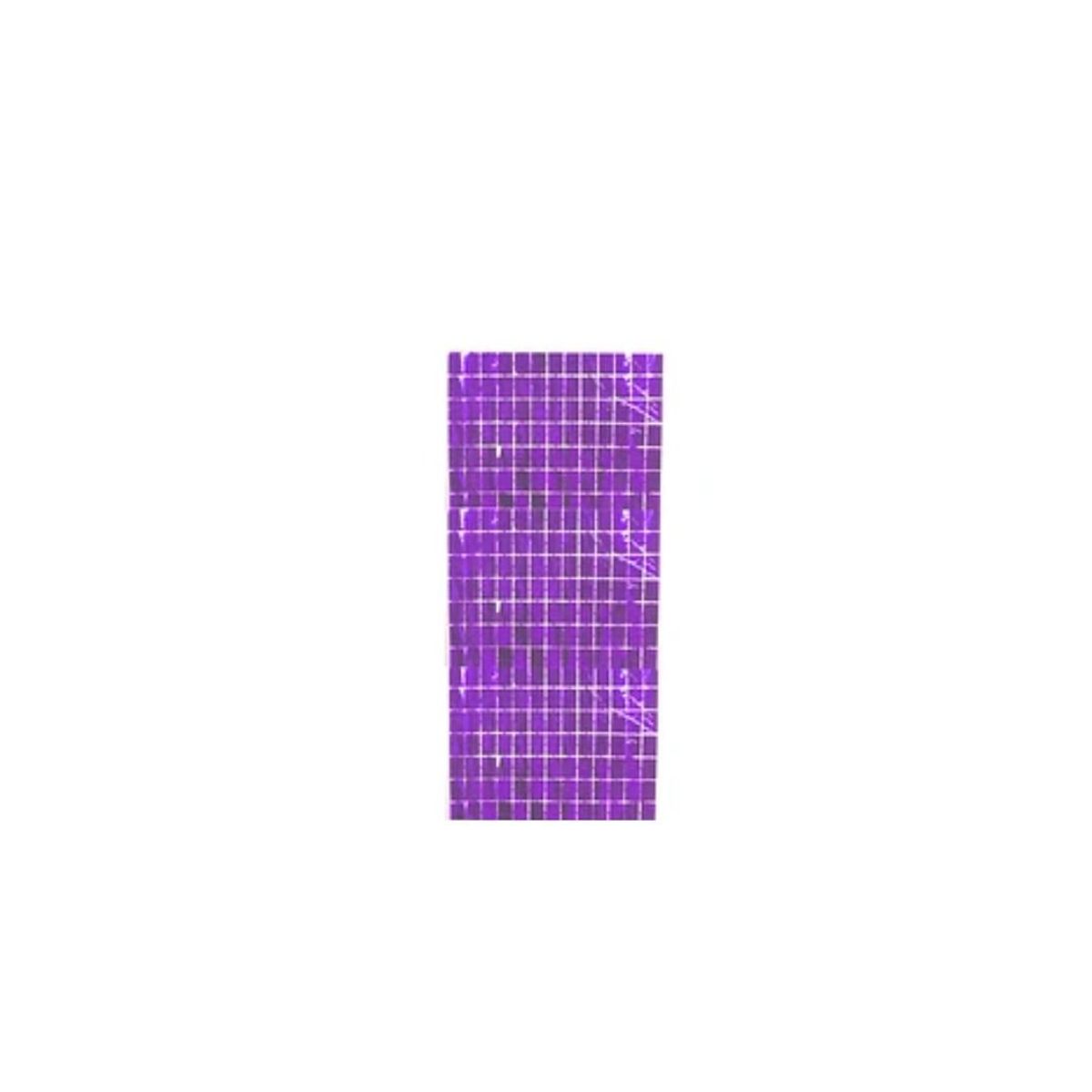 GENERICO - Cortina Metálica De Cuadros Violeta 100x200cm
