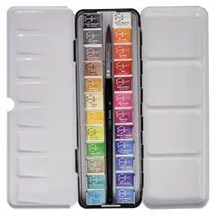 MABARTT - Acuarelas Profesionales en Pastillas Set 24 Colores