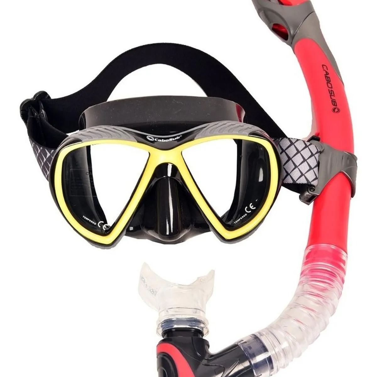 CABOSUB - Pack Sierra Máscara y Snorkel Cabosub Amarillo