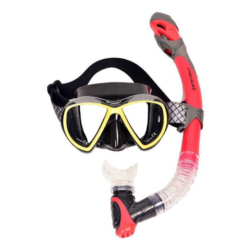 CABOSUB - Pack Sierra Máscara y Snorkel Cabosub Amarillo
