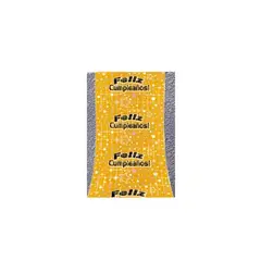 GENERICO - Cortina Dorada Feliz Cumpleaños Con Estrellas 100x200cm