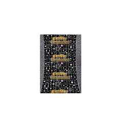 GENERICO - Cortina Negra feliz Cumpleaños Con Estrellas 100x200cm