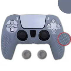 GENERICO - Funda Control Silicona Protectora Mando Ps5 Grips - Gris.