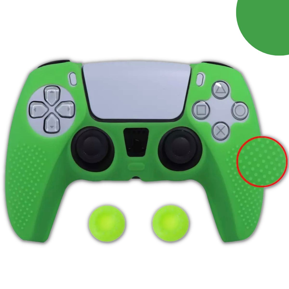 GENERICO - Funda Control Silicona Protectora Mando Ps5 Grips - Verde