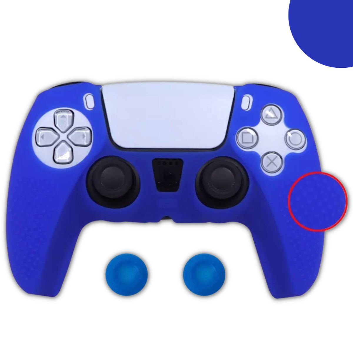 GENERICO - Funda Control Silicona Protectora Mando Ps5 Grips - Azul.