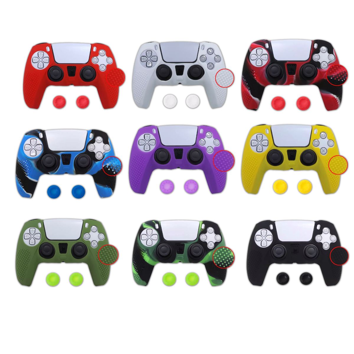 GENERICO - Funda Control Silicona Protectora Mando Ps5 Grips - Azul.