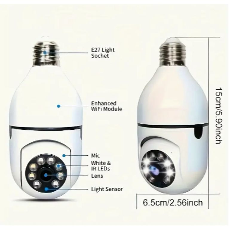 GENERICO - Cámara Ip Wifi Exterior Inalámbrica 1080 HD vision nocturna