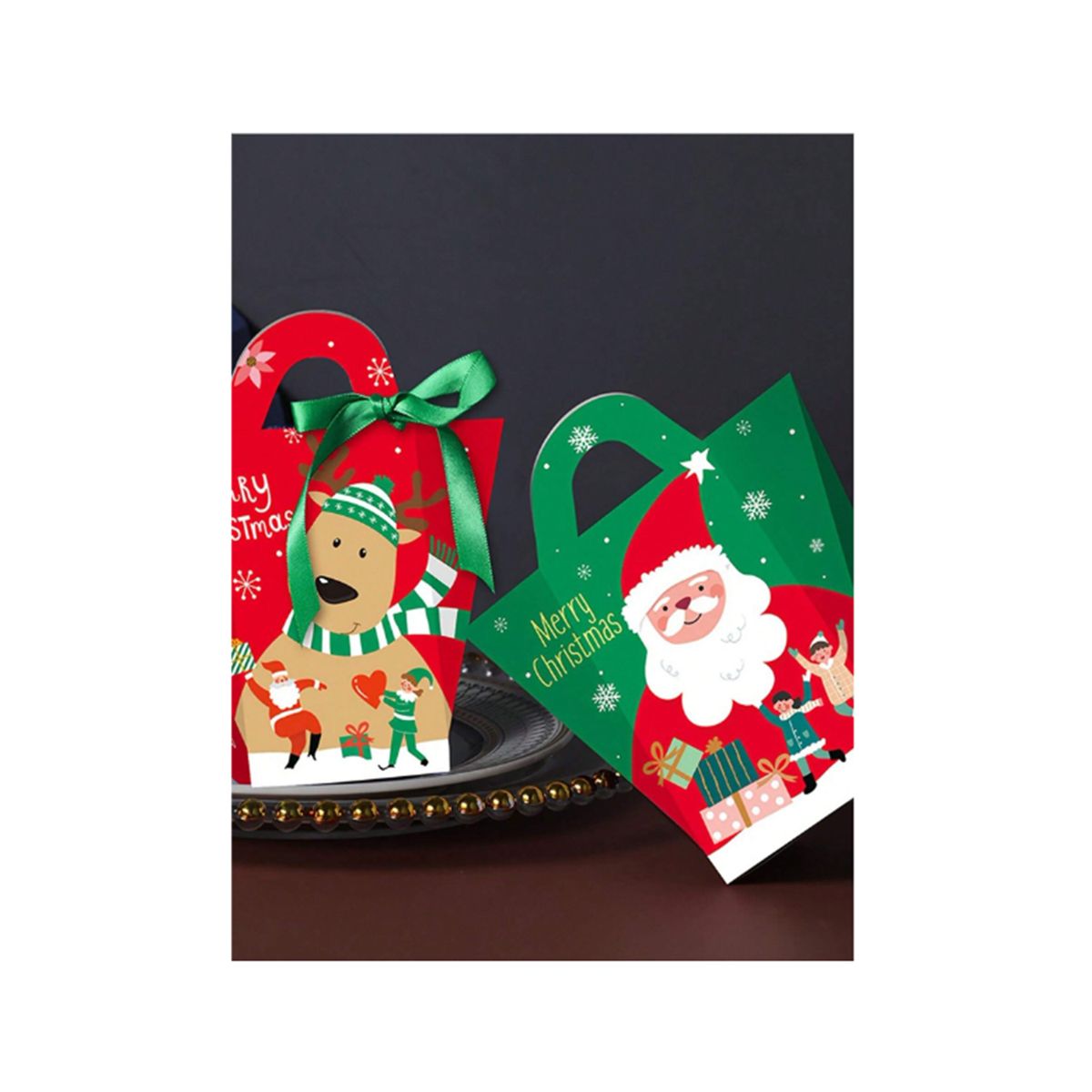 GENERICO - Caja de dulces con forma de buzón retro navideño