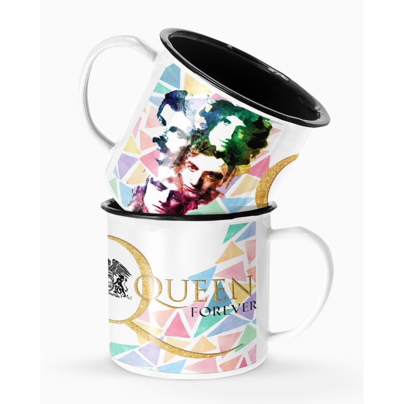 S/M - Taza Lechero Enlozado Queen Forever