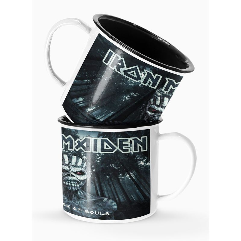 S/M - Taza Lechero Enlozado Iron Maden The Book Of Sould