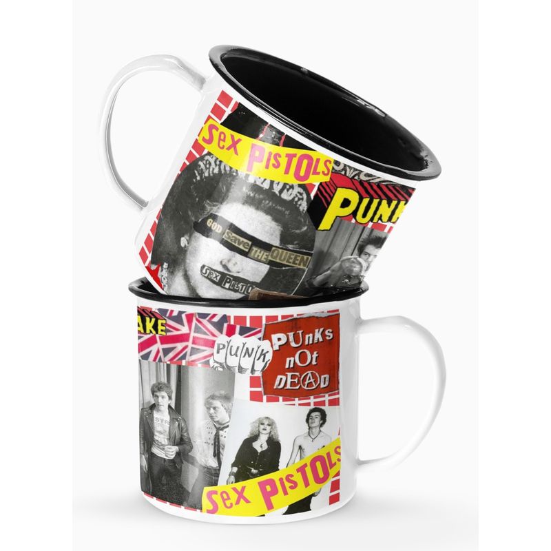 S/M - Taza Lechero Enlozado Sex Pistols