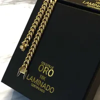 Pulsera ORO LAMINADO 18K Tejido CUBANA Con BROCHE CAJÓN_.