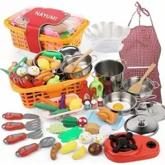 TNAKIEX - Juguete Utensilios De Cocina Para Niños Con Ollas Y Sartenes