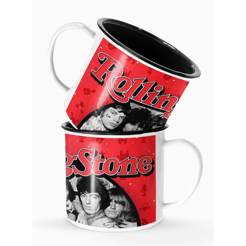 S/M - Taza Lechero Enlozado Rolling Stone