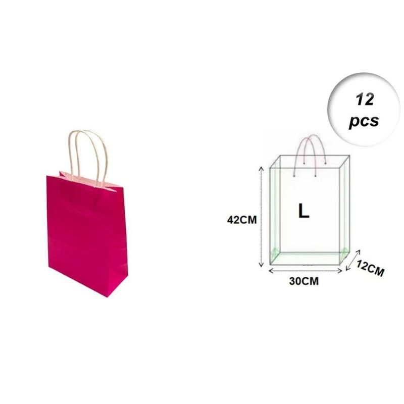 GENERICO - BOLSAS DE REGALO L 12 PCS