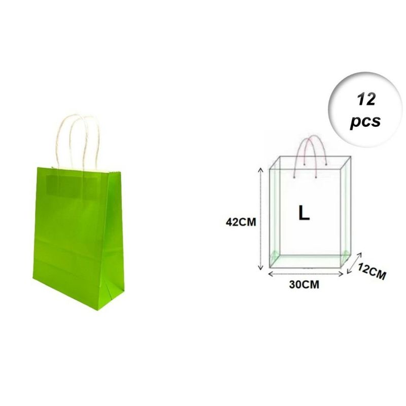 GENERICO - BOLSAS DE REGALO L 12 PCS