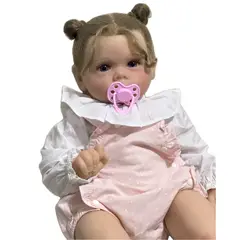 GENERICO - Muñeca Niña Reborn De Silicona Y Algodon Linda De 55 Cm