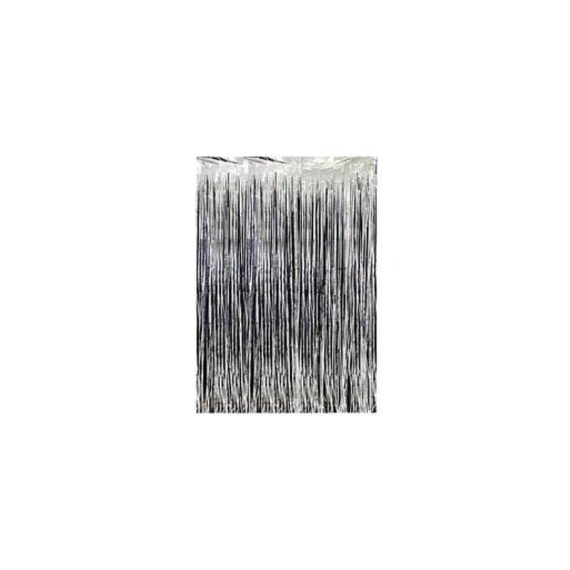 GENERICO - Cortina Cotillon Plateada 100x300cm
