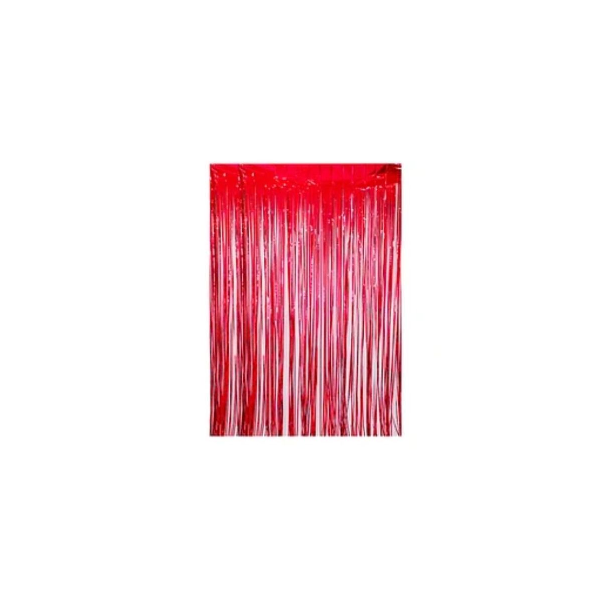 GENERICO - Cortina Cotillon Roja 100x300cm