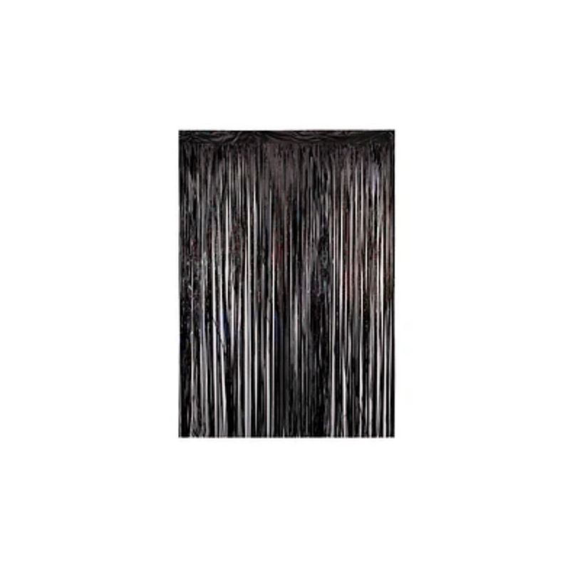 GENERICO - Cortina Cotillon Negra 100x300cm