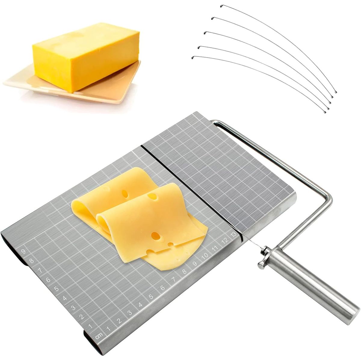 KUANGYE - Cortadora De Jamón Y Queso Acero Inoxidable Con Báscula