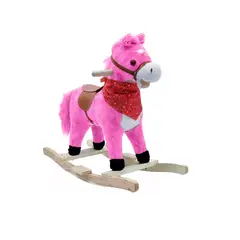GENERICO - Caballo Balancín fucsia Mecedor De Madera Con Sonido Juguete