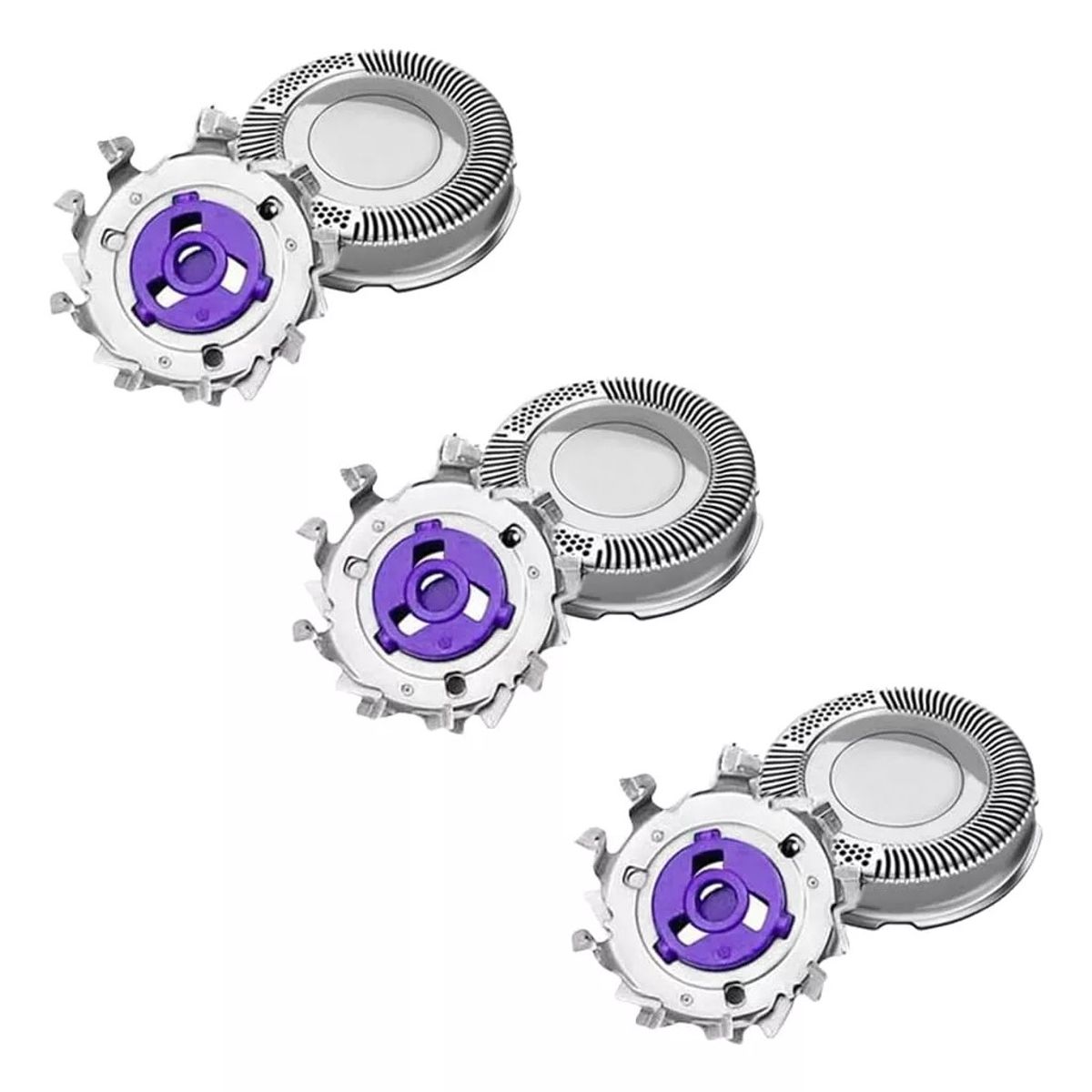 KUANGYE - 3 Repuesto Cuchilla Maquina Afeitar Con Rejilla Para Philips