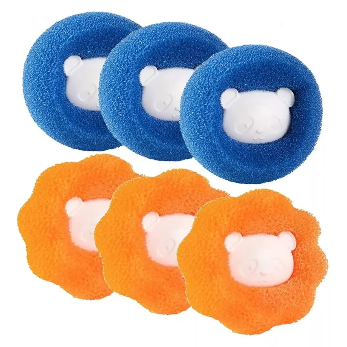 KUANGYE - 6 Bolas Atrapa Pelos De Mascota Perro Gato En Lavadora