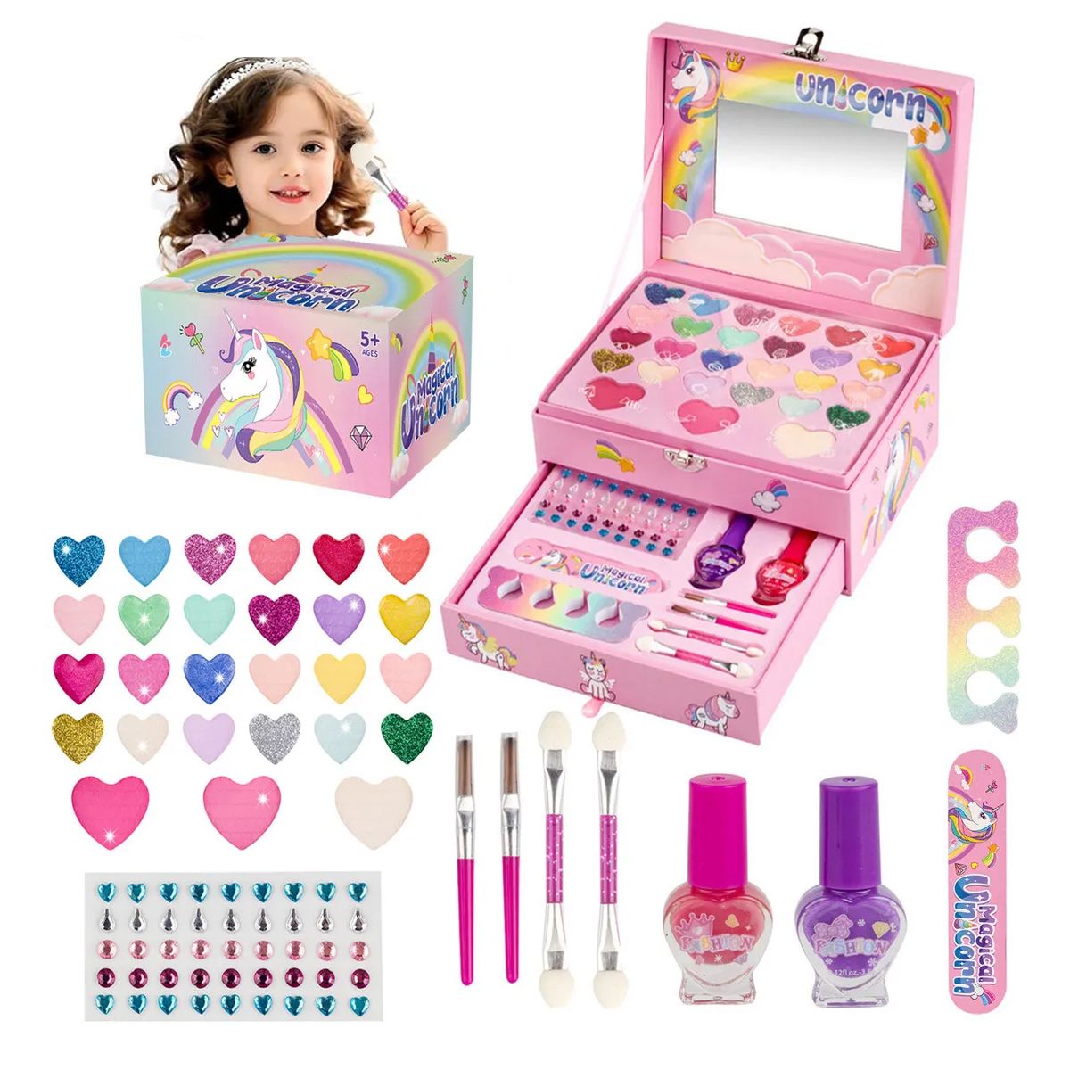 TNAKIEX - Juego De Juguetes De Maquillaje Cosmético Para Niños Set