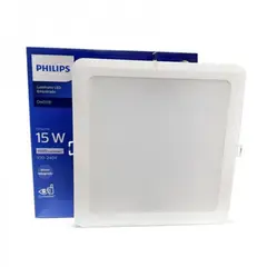 PHILIPS - Plafón Embutido Cuadrado Alta Eficiencia 15w Luz Calida