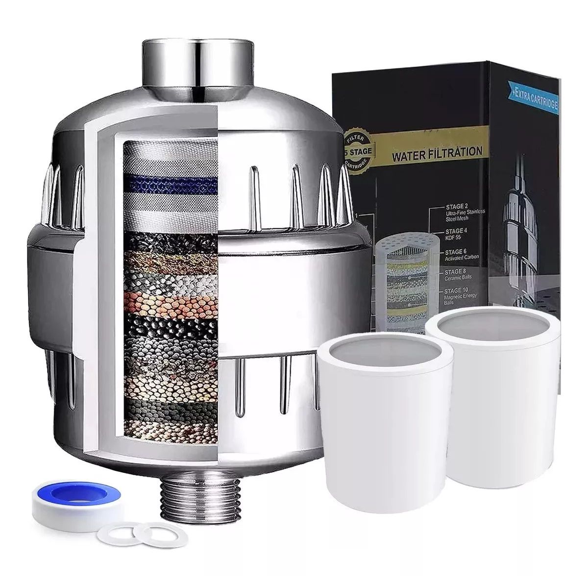 KUANGYE - Filtro De Ducha Universal Purificador De Agua