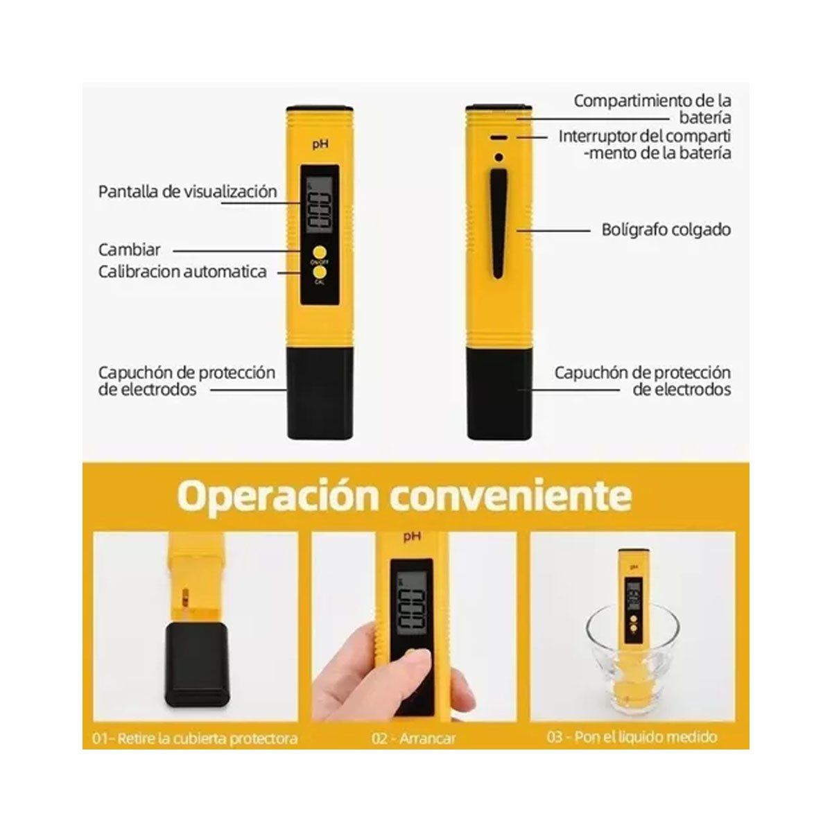 EDWINAYY - Medidor De Ph Digital+medidor De Ec tdspreciso