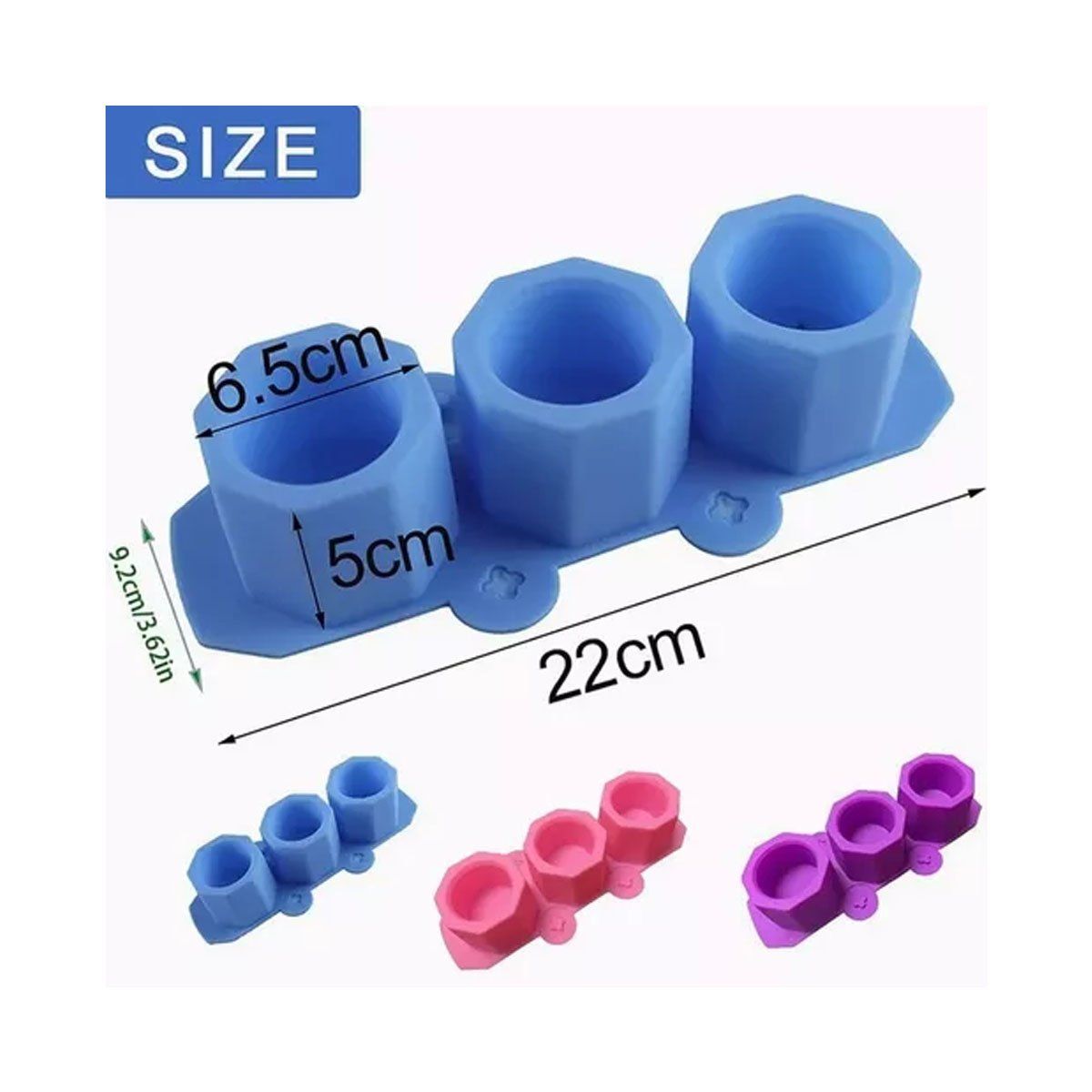 EDWINAYY - Noa 3 Molde Silicona Maceteros Yeso Cemento Suculentas Vela