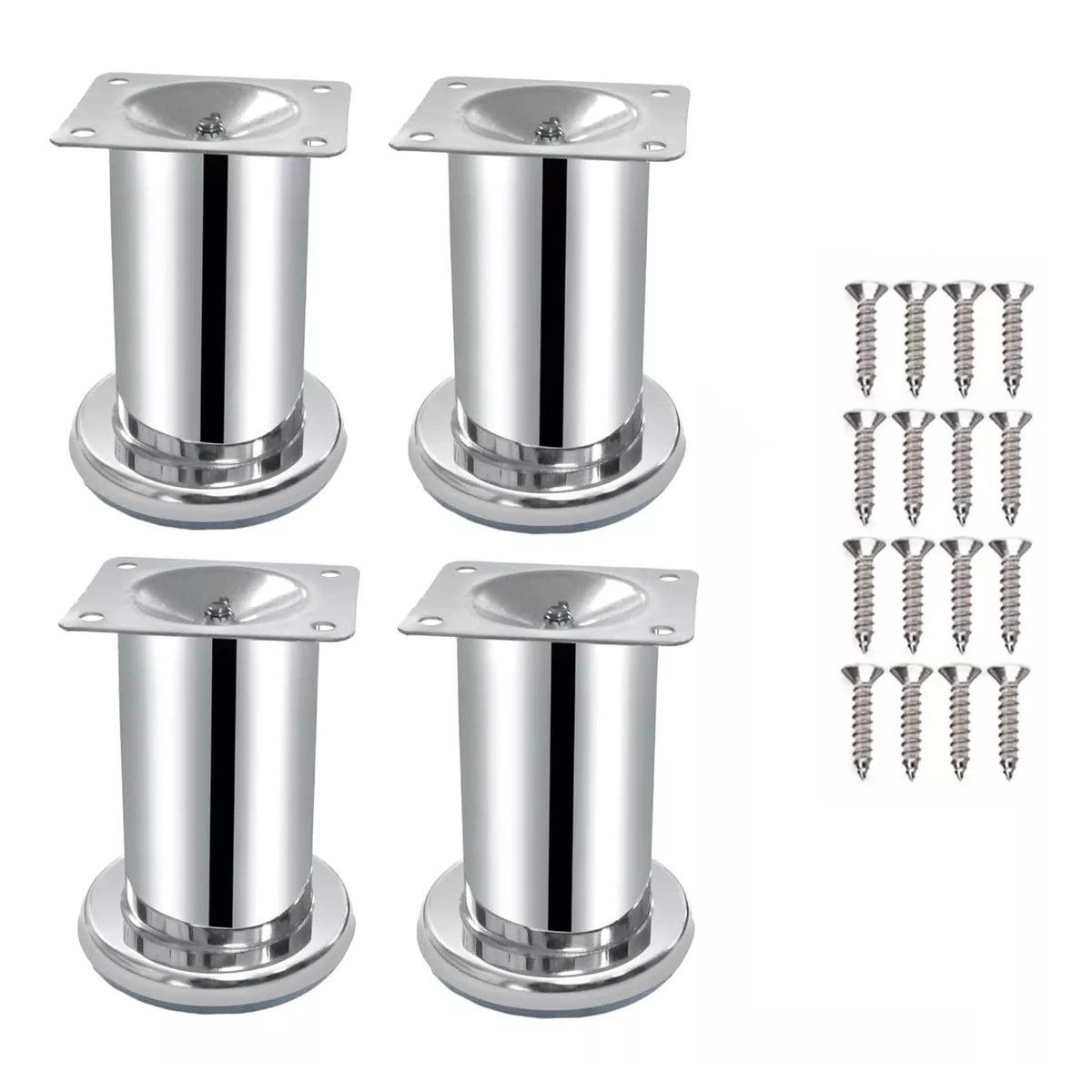 KUANGYE - Pack 4 Patas Metálicas Altura 10cm