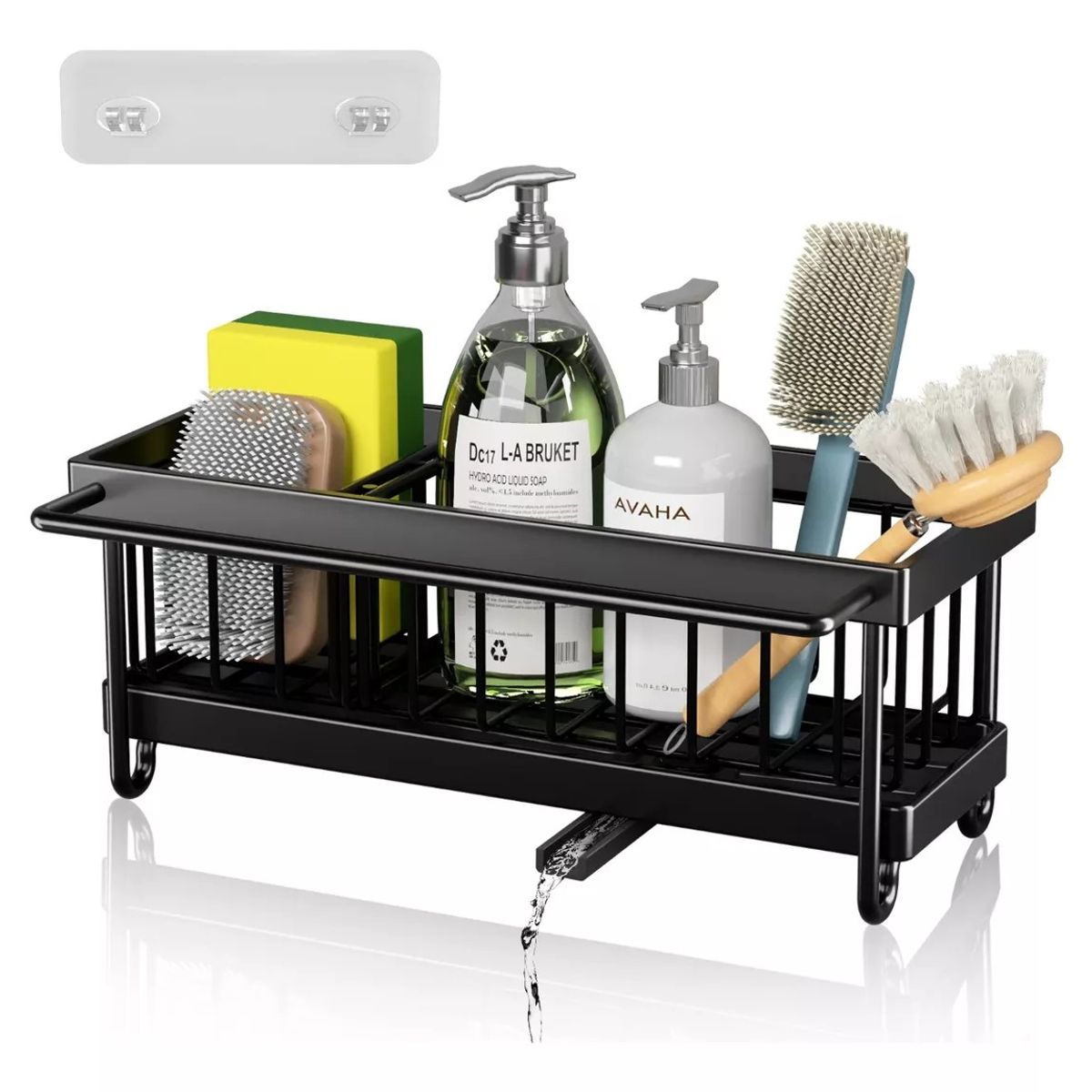 KUANGYE - Estante Inoxidable Drenaje Automátic De Trapo Cocina