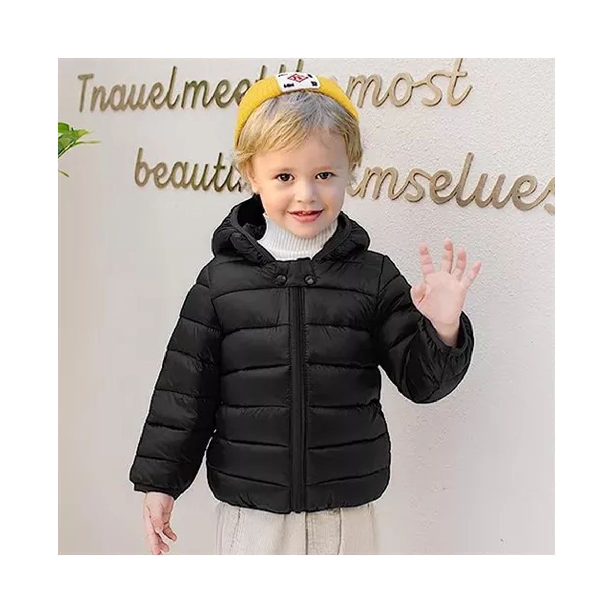 EDWINAYY - Chaqueta Capucha Ni?o Ni?a Bebe Viento Termica Impermeable Parkas