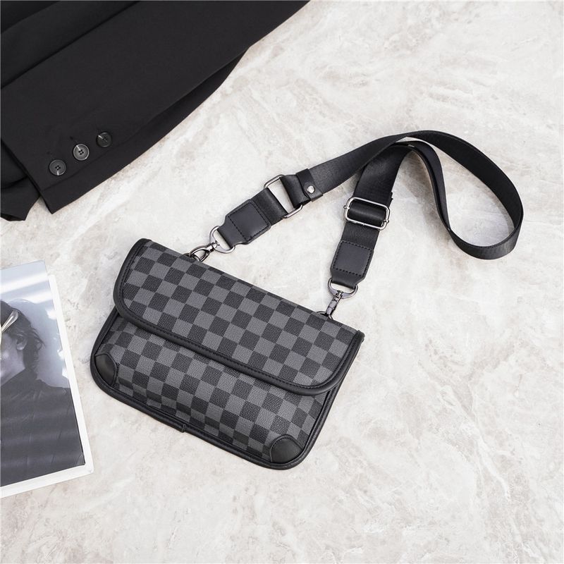 NO LOGO - Bolso De Mensajero De Cuero Para Hombre Viene Con Un Llavero