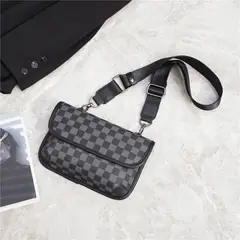 NO LOGO - Bolso De Mensajero De Cuero Para Hombre Viene Con Un Llavero