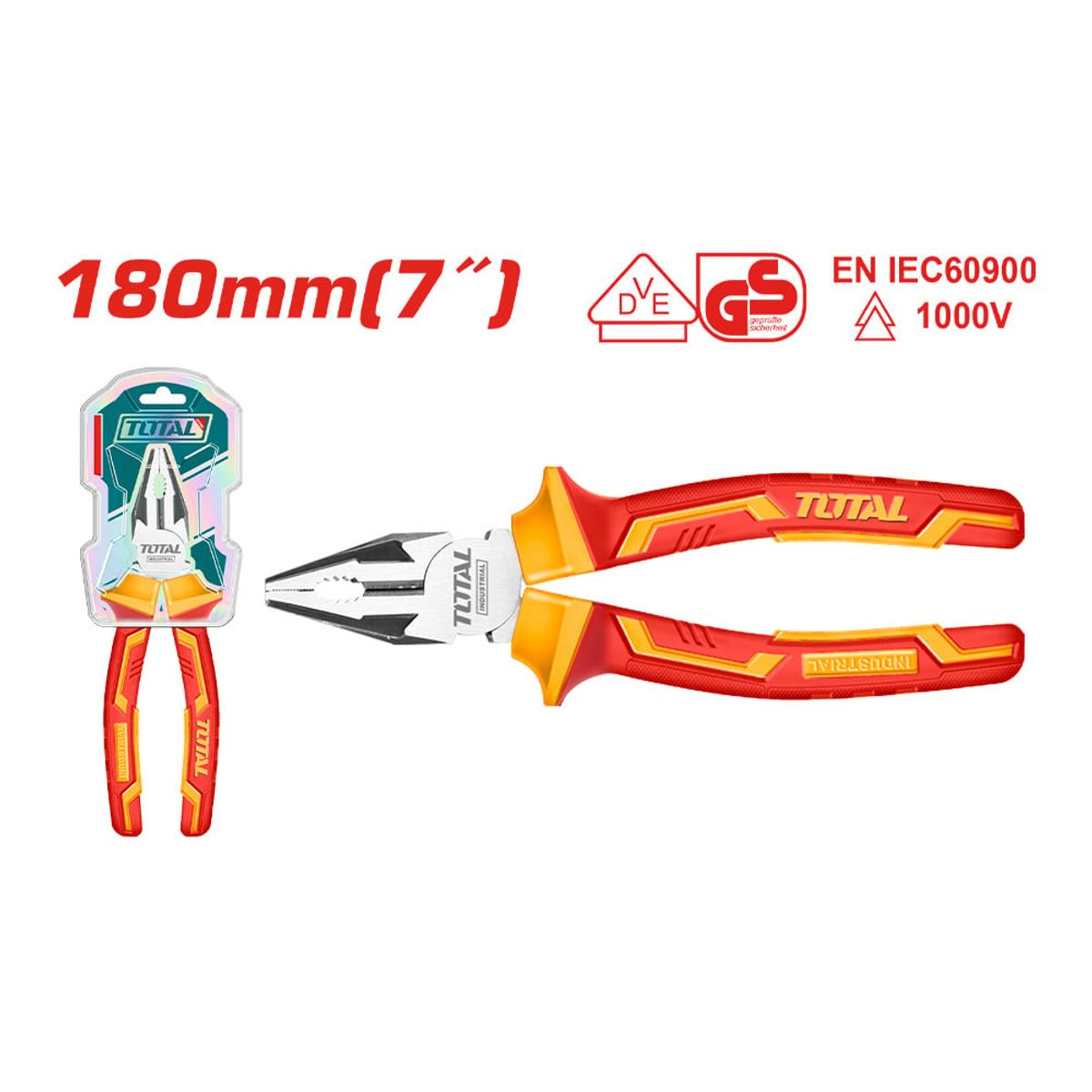 TOTAL TOOLS - Alicate universal aislado full 7 TOTAL