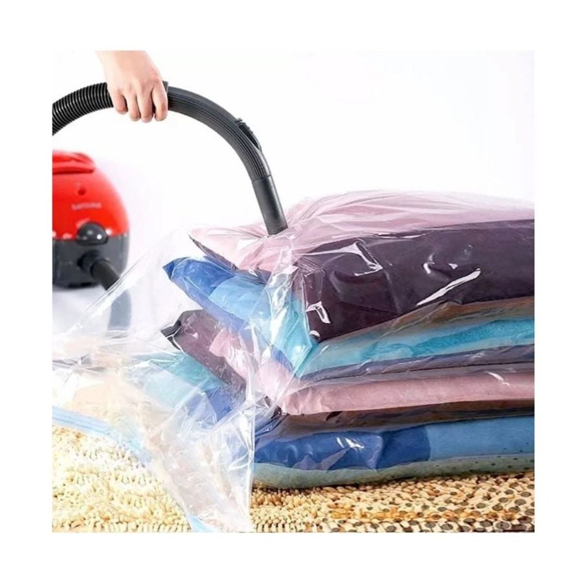 GENERICO - Pack X10 Bolsas Al Vacío Para Comprimir Ropa 80 X 110 Cm
