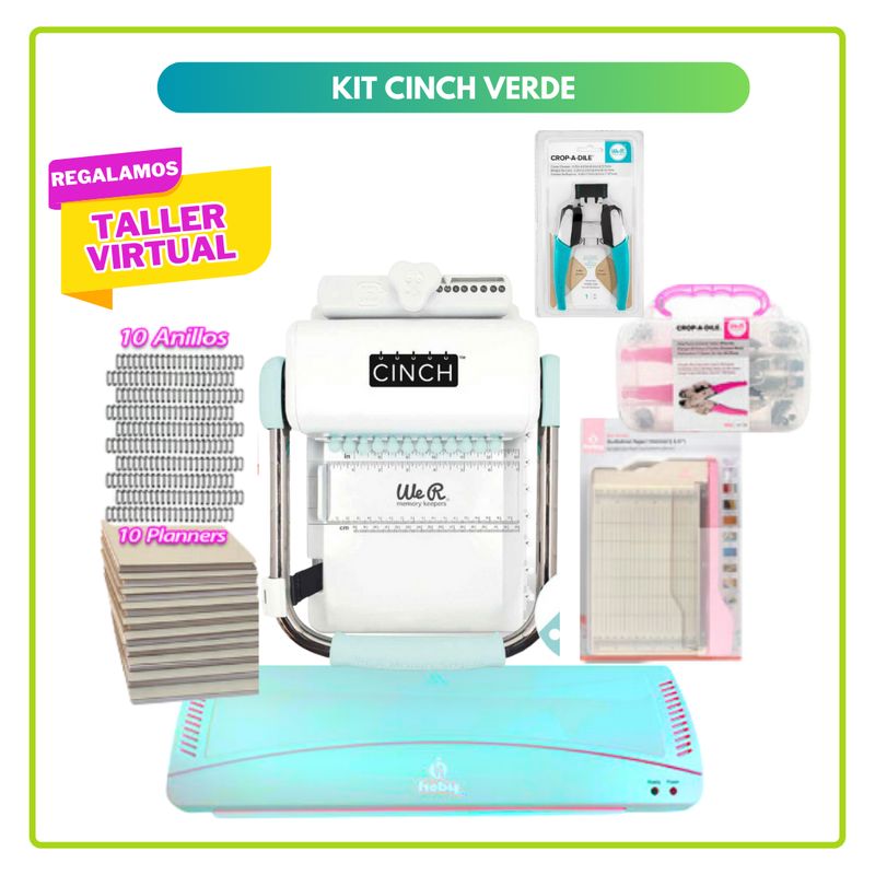 AMERICAN CRAFTS - Cinch VERDE laminadora  kit de herramientas S20