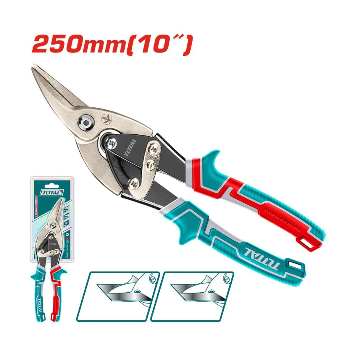 TOTAL TOOLS - Tijera hojalatera 10 aviador corte izquierdo TOTAL