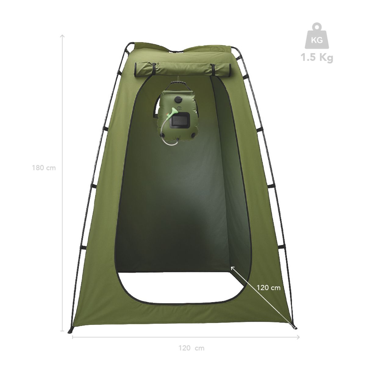 MIGLU - Carpa Probador y Baño Químico Portátil con Ducha Solar para Camping.