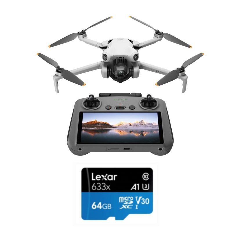 DJI - Drone DJI Mini 4 Pro (RC 2) + Tarjeta 64GB