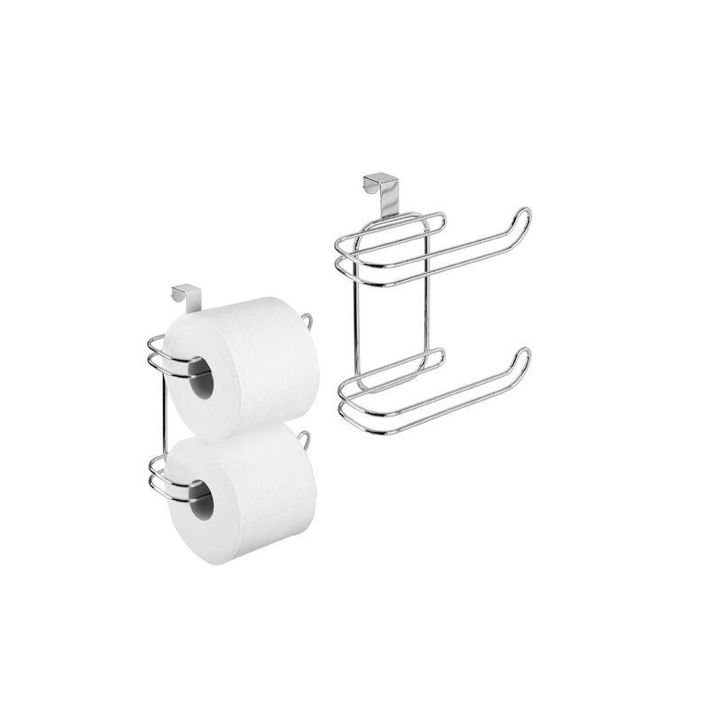GENERICO - Porta Confort Baño Dos Rollos Sos Acero Inox Para Estanque