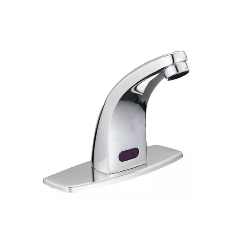 GENERICO - Llave Monomando Lavamanos Moderno Sensor Infrarrojo Gris