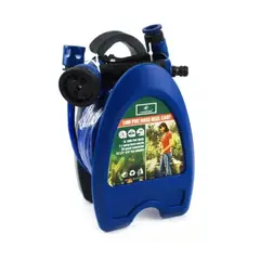 GENERICO - Kit De Riego Lavado Manguera Con Soporte Y Pistola 10 Metros