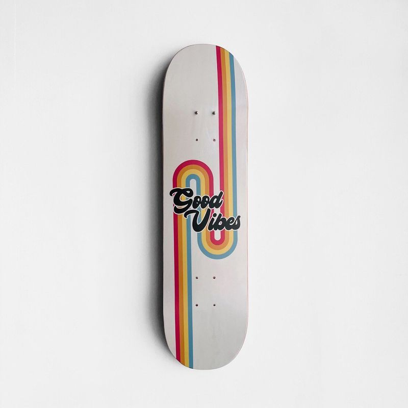 GENERICO - Cuadro Mural Tabla Skate Good Vibes