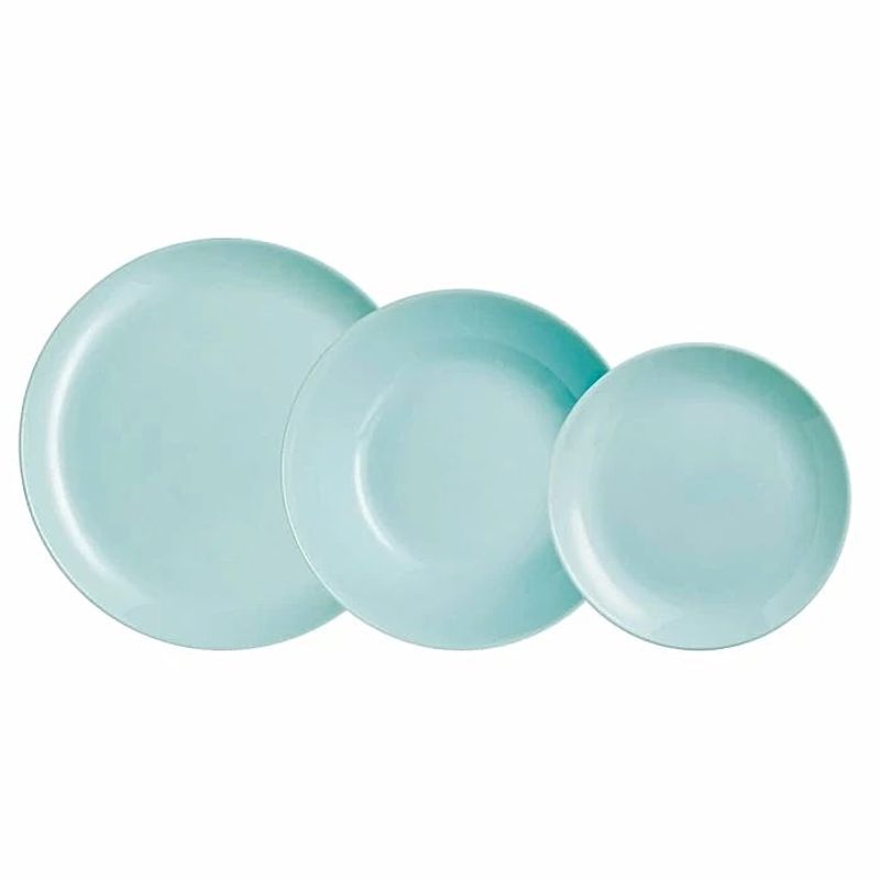 LUMINARC - Juego De Vajilla 18 Piezas Diwali Turquesa Luminarc